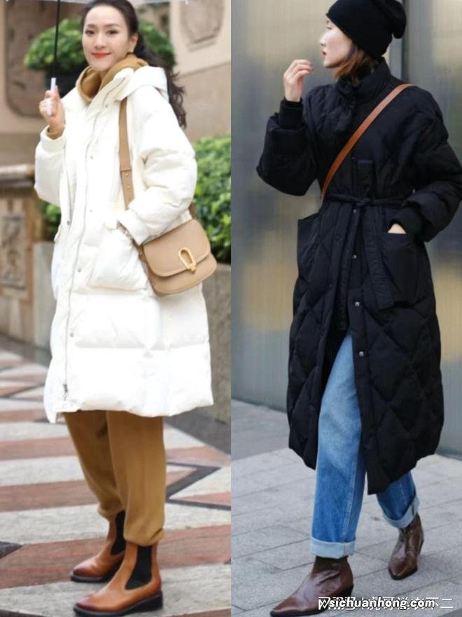 冬季穿羽绒服,学潮人这样配靴子、搭裤子,时尚优雅、又暖又美