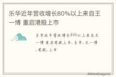 乐华近年营收增长80%以上来自王一博 重启港股上市