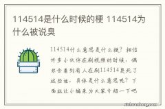 114514是什么时候的梗 114514为什么被说臭