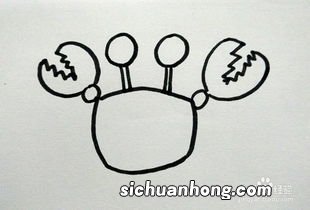 圆形的螃蟹怎么画