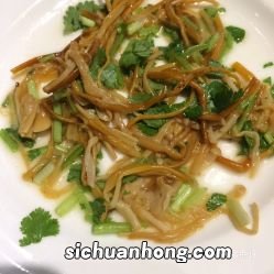香菜拌金针菇怎么办