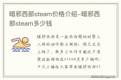 暗邪西部steam价格介绍-暗邪西部steam多少钱