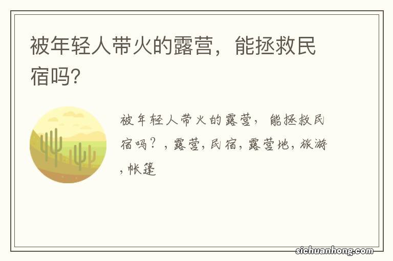 被年轻人带火的露营，能拯救民宿吗？
