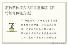 石竹如何种植方法 石竹苗种植方法和注意事项