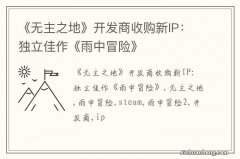 《无主之地》开发商收购新IP：独立佳作《雨中冒险》