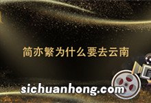 简亦繁为什么要去云南 简亦繁去云南干什么