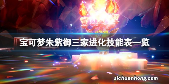 宝可梦朱紫御三家进化技能有哪些-御三家进化技能表一览