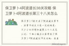 保卫萝卜4阿波道长38关攻略 保卫萝卜4阿波道长第三十八关怎么过