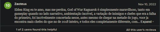 《战神5》M站用户评分8.2 近八成玩家给出好评