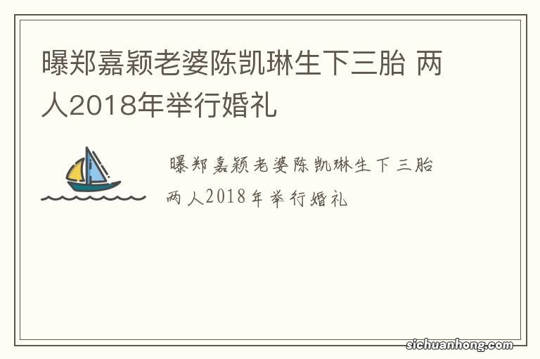 曝郑嘉颖老婆陈凯琳生下三胎 两人2018年举行婚礼