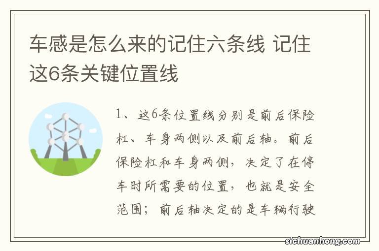 车感是怎么来的记住六条线 记住这6条关键位置线