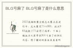 BLG亏麻了 BLG亏麻了是什么意思