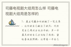 司藤电视剧大结局怎么样 司藤电视剧大结局是怎样的