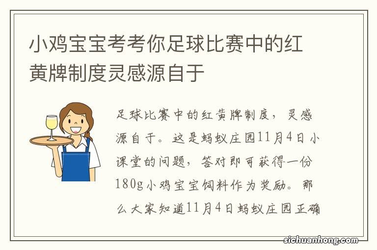 小鸡宝宝考考你足球比赛中的红黄牌制度灵感源自于