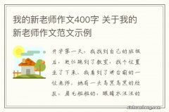 我的新老师作文400字 关于我的新老师作文范文示例