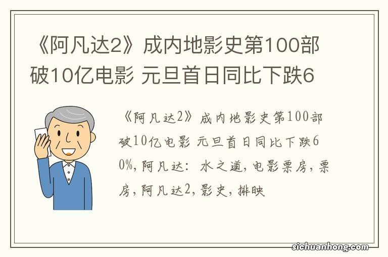 《阿凡达2》成内地影史第100部破10亿电影 元旦首日同比下跌60%