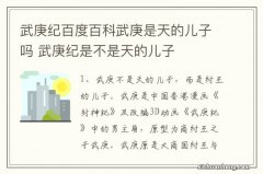 武庚纪百度百科武庚是天的儿子吗 武庚纪是不是天的儿子