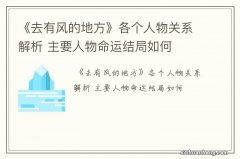 《去有风的地方》各个人物关系解析 主要人物命运结局如何