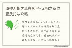 原神无相之草在哪里-无相之草位置及打法攻略