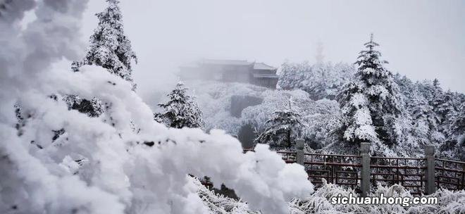 刚刚出炉的峨眉山雪景图