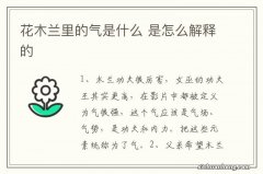 花木兰里的气是什么 是怎么解释的