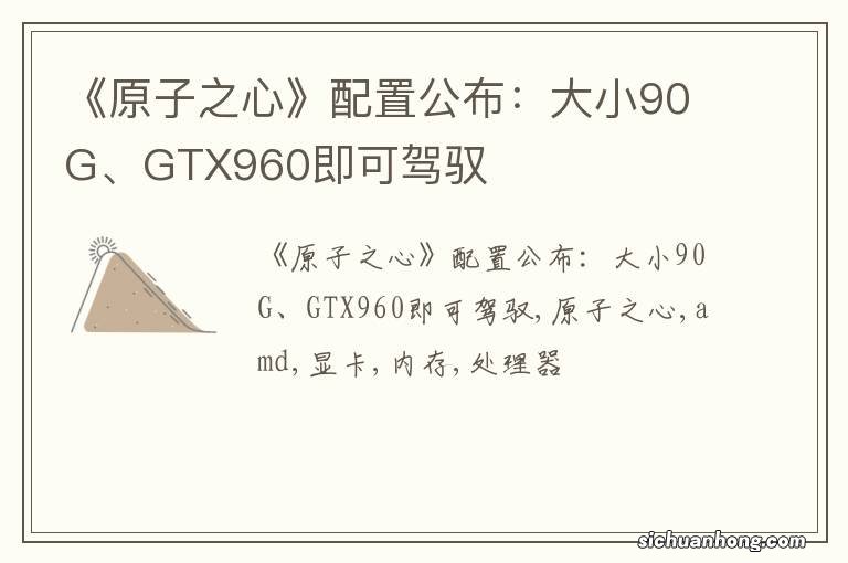 《原子之心》配置公布:大小90G、GTX960即可驾驭