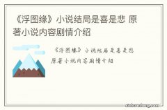 《浮图缘》小说结局是喜是悲 原著小说内容剧情介绍