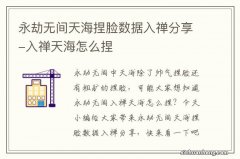 永劫无间天海捏脸数据入禅分享-入禅天海怎么捏