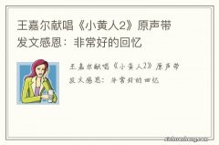 王嘉尔献唱《小黄人2》原声带 发文感恩：非常好的回忆