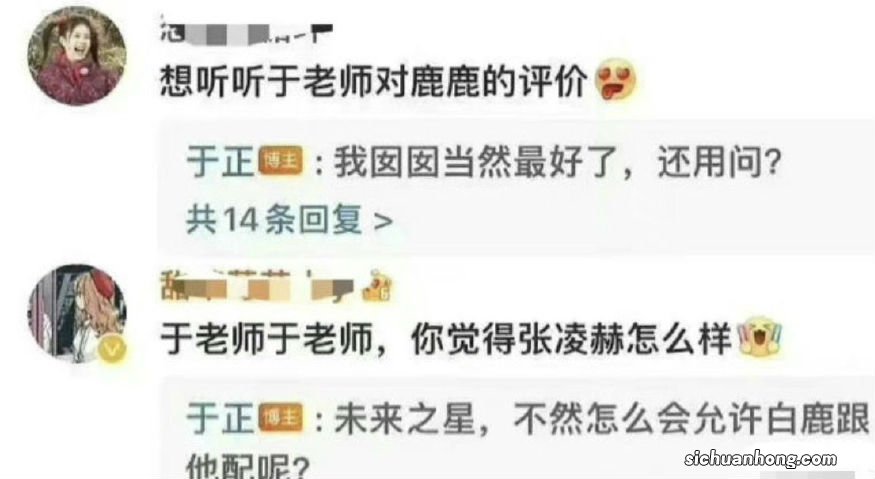 于正评价张凌赫：未来之星 不然怎么会允许白鹿跟他配呢