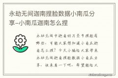 永劫无间迦南捏脸数据小南瓜分享-小南瓜迦南怎么捏