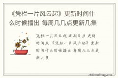 《凭栏一片风云起》更新时间什么时候播出 每周几几点更新几集