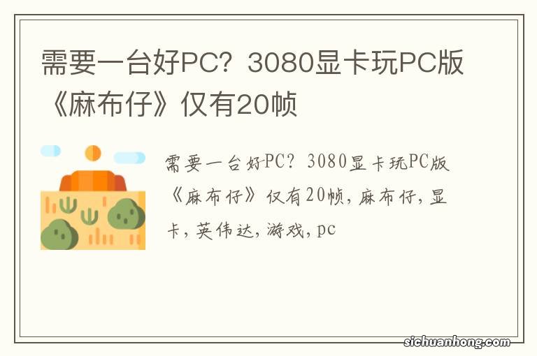 需要一台好PC?3080显卡玩PC版《麻布仔》仅有20帧