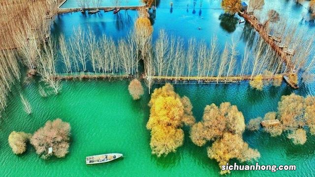 冬日，石家庄市灵寿县的中山湖畔美成了诗……