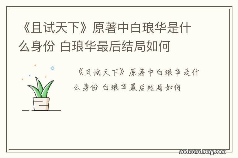 《且试天下》原著中白琅华是什么身份 白琅华最后结局如何