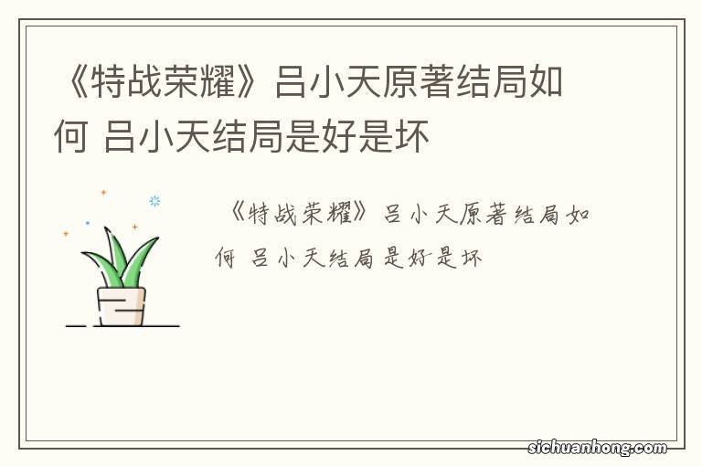 《特战荣耀》吕小天原著结局如何 吕小天结局是好是坏