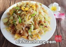 鸡蛋洋白菜炒饼怎么做