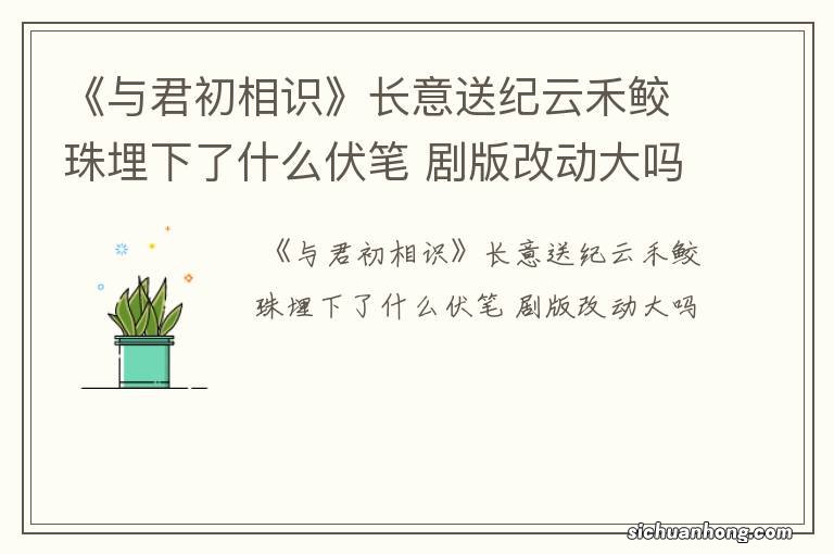 《与君初相识》长意送纪云禾鲛珠埋下了什么伏笔 剧版改动大吗