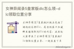 女神异闻录5皇家版dlc怎么领-dlc领取位置分享