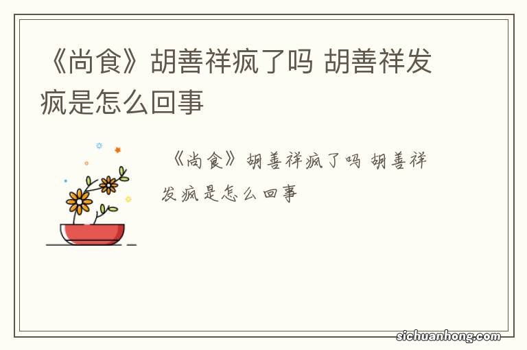 《尚食》胡善祥疯了吗 胡善祥发疯是怎么回事