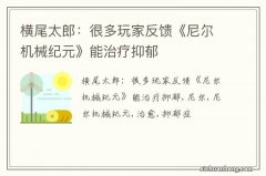 横尾太郎：很多玩家反馈《尼尔机械纪元》能治疗抑郁