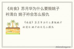 《尚食》苏月华为什么要毁姚子衿清白 姚子衿会怎么报仇