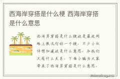 西海岸穿搭是什么梗 西海岸穿搭是什么意思