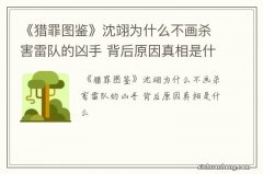 《猎罪图鉴》沈翊为什么不画杀害雷队的凶手 背后原因真相是什么