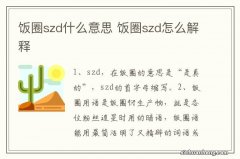 饭圈szd什么意思 饭圈szd怎么解释