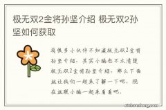 极无双2金将孙坚介绍 极无双2孙坚如何获取