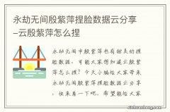 永劫无间殷紫萍捏脸数据云分享-云殷紫萍怎么捏