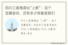 四川三星堆遗址“上新”：这个宝藏省份，还有多少惊喜是我们不知