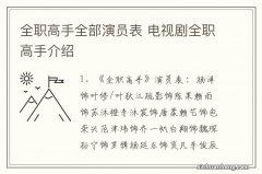 全职高手全部演员表 电视剧全职高手介绍