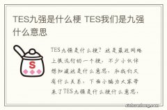 TES九强是什么梗 TES我们是九强什么意思